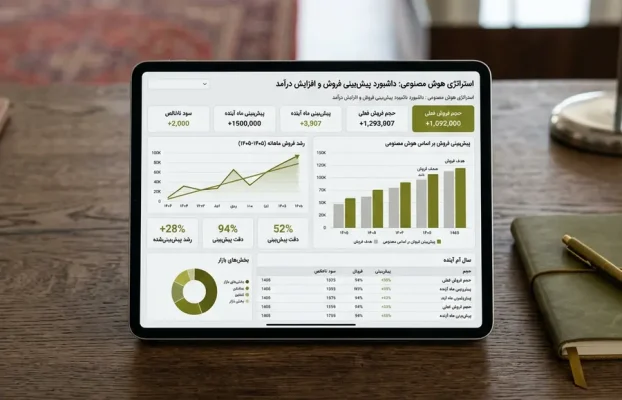 استراتژی هوش مصنوعی در کسب و کار؛ ۱۰ راهکار افزایش فروش در ۱۴۰۵